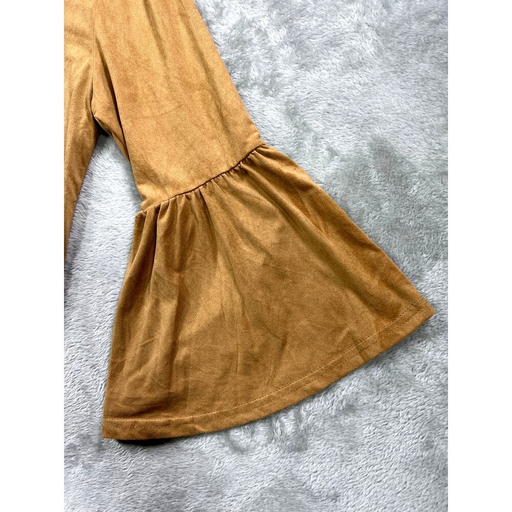 Simply Southern Tan Bell Sleeve Western Mini Dress Large - Picture 3 of 6